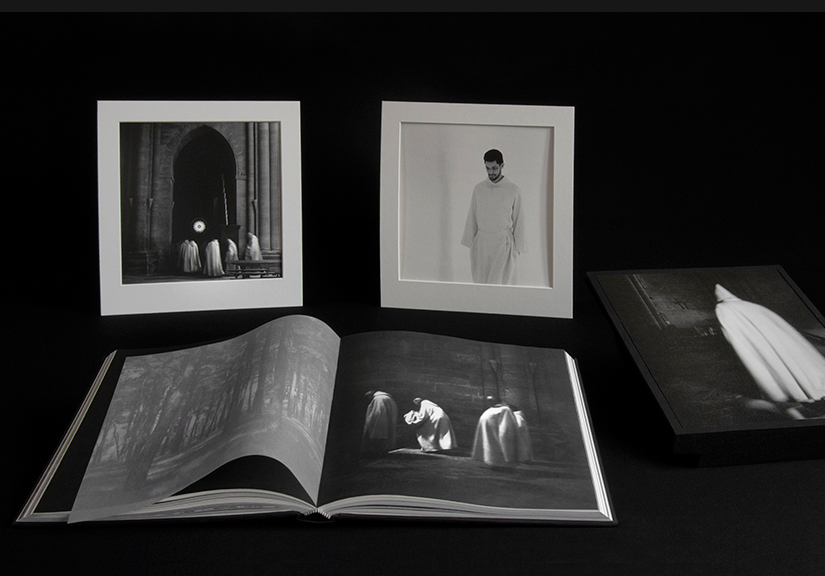 Photos by Francesca Phillips, a limited edition handmade book of the project White Monks: A Life in Shadows